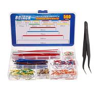 BOJACK 14 Vaules 560 pcs 2-125mm Solderless Flexible Breadboard Connecting Line Cables Breadboard Jumper Wires kit
