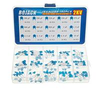BOJACK 15 Values 150 Pcs 2KV / 100pF to 10nF High Voltage DIP Ceramic Capacitor Assortment Kit