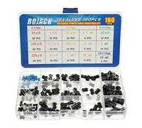 BOJACK 15 Values 160 Pcs Inductor 10 uH to 20 mH DIP Radial Power Choke Inductors Assortment Kit