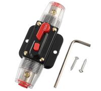 BOJACK 150A Audio Inline Circuit Breaker Reset Fuse Holder 12V-24V DC Reset Fuse Holder with Manual Reset 3-15AWG Overload Protection for Protection of Car Marine Boat Audio Systems