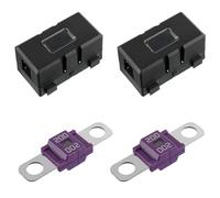 BOJACK 2 Pcs ANS Car Fuse Holders and 2 Pcs High Current Bolt-on Midi Fuses 200A Amp for Cars Trucks Vehicles