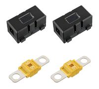 BOJACK 2 Pcs ANS Car Fuse Holders and 2 Pcs High Current Bolt-on Midi Fuses 60A Amp for Cars Trucks Vehicles