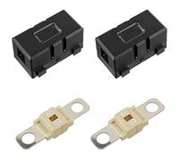 BOJACK 2 Pcs ANS Car Fuse Holders and 2 Pcs High Current Bolt-on Midi Fuses 80A Amp for Cars Trucks Vehicles