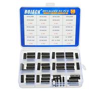 BOJACK 20 Values 50 Pcs SN74LS and SN74HC Series Low-Power Logic IC Chip Assortment Kit for IC Chip Work