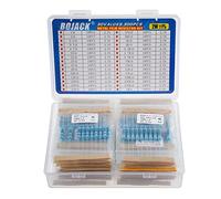BOJACK 300 Pcs 30 Values Resistor Kit 1 Ohm - 1M Ohm with 1% 2W Metal Film Resistors Assortment