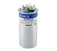BOJACK 35+5uF 35/5MFD ±6% 370V/440V CBB65 Dual Run Circular Start Capacitor for AC Motor Run or Fan Start or Condenser Straight