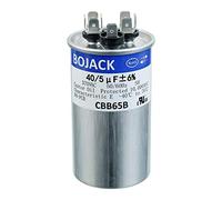 BOJACK 40+5uF 40/5MFD ±6% 370V CBB65 Dual Run Circular Start Capacitor for AC Motor Run or Fan Start or Condenser Straight