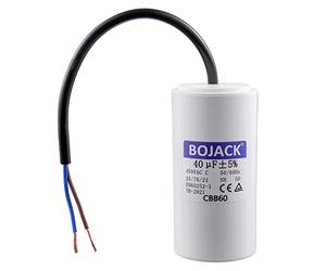 BOJACK 40 uF 450 V AC CBB60 SH Motor Run Capacitor ESR 0.2 Wire Lead Start Capacitor