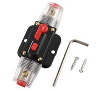BOJACK 40A Audio Inline Circuit Breaker Reset Fuse Holder 12V-24V DC Reset Fuse Holder with Manual Reset 3-15AWG Overload Protection for Protection of Car Marine Boat Audio Systems