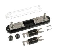 BOJACK 500A ANL Fuse Holder, ANL Fuse Block with 2Pcs 500 Amp Fuses, M10 Stud Terminals Maximum Current 750A, for Trucks, Cars, Ships, etc.