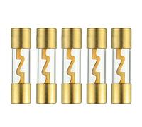 BOJACK 60A Gold Plated Glass AGU Car Audio Fuse for Car/Auto/Marine Audio Stereo Amplifier Power Protection (Pack of 5 Pcs)