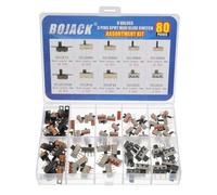 BOJACK 8Values 80Pcs Slide Switch Set SPDT Mini Micro Slide Switches 1p2t Small Toggle Switch Small Miniature Vertical Panel Mount ON Off 2Position 3Pin SS12F15 SS12F15VG6 SS12D00G SS12F44 SS12D10