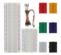 BOJACK Breadboard Kit - Solderless Breadboard (830 & 400 & 170 Tie Points) & 65 Pcs Flexible Jumper Wires (4 Values, 73 Pcs)