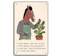 Bojack Horseman It Gets Easier Bojack Poster Bojack Horseman Quotes Poster Metal Tin Sign 8 x 12 Inches Man Cave Garage Wall Art