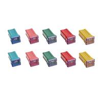 BOJACK Jcase Fuse Assortment 20A 30A 40A 50A 60A Automotive High/STD Profile Box Shaped Fuse Kit for Trucks & Cars (Pack of 10, 2 for each Amp)
