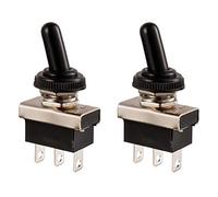 BOJACK KN3(D)-102 Toggle Switch SPDT ON-ON 3 Terminal pin 12 VDC 25 A with Waterproof Cap(Pack of 2 Pcs)