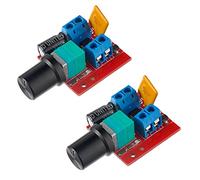 BOJACK Mini DC Motor Speed Controller PWM Small LED Dimmer 5A 90W 3v 6v 12v 24v 35v Speed Control Switch (Pack of 2 Pcs)