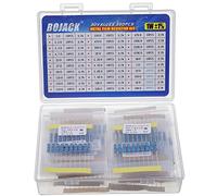 BOJACK Resistor Assortment Kit 1 Ohm - 1M Ohm 1W Metal Film Resistor Assortment Resistor Kit (30 Values 350 Pcs)