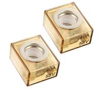 BOJACK Terminal Fuse 40A Marine Rated Battery Fuse (MRBF) 58V DC Max IP66 Waterproof for the Circuit Protection of Automobiles RVs Cranes Ships Charging Piles 40Amp(pack of 2）