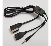 Bojer AMI MDI MMI to AUX 3.5 USB Charging Cable Audio Music Interface Adapter Jack Compatible with Audi A3 A4 A5 A6 A8 Q5 Q7 R8 TT VW Jetta Passat GTI GLI CC Tiguan Touareg EOS 3.9ft