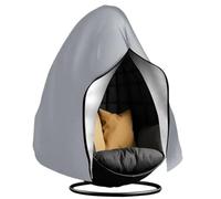 BOJHGO 210D Hanging Chair Cover With Anti UV Sun Protector Outdoor Garden Swing Egg Waterproof Rattan Seat Furniture(Grey,200x230cm)