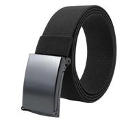 BOJHGO 2pcs Men/Women Nylon Braided Elastic Men's Belt Outdoor Multifunctional Training Canvas Casual Waistband(Black,100cm)