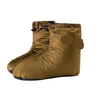 BOJHGO Duck Down Slipper Winter Warm Boots waterproof Windproof Thermal Feet Cover Ultralight Sleeping Bag Accessories for Outdoor(Brown -M)