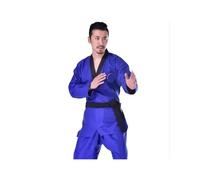 BOJHGO Judo Suits Taekwondo Uniform Coach Suit Adult Karate Training Competition Clothes Kung Fu Unisex Costumes For Training(Blue,150cm)