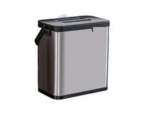 BOJHGO Stainless Steel Wall Mounted Trash Can For Kitchen Handing Garbage Tin Bin For Bathroom Toilet With Lid for Kitchen Office