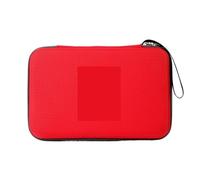 BOJHGO Table Tennis Bag Square Hard PU Table Tennis Racket Case Big Capacity Waterproof Ping Pong Paddle Container Bag Carrying Case for Ping Pong Paddles(Red)