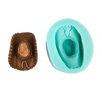 Boji Cowboy Hat Silicone Mould Fondant Chocolate Candy Jelly Mould Decoration Baking Tray DIY Crafts Paste Casting Tool Fondant Chocolate Candy Jelly Mould