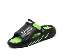 Bojiacha 2026 Upgraded Non-Slip Thick Sole Cloud Slides For Men, Dual-Use Cloud Slides Men With Ankle StrapOrthopedic Slippers For (Green, M, Adult, Men, 9, Numeric, UK Footwear Size System, Medium)