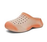 Bojiacha Men's Garden Clogs - Gradient Foam Slip-On Mules, Breathable Cushion Waterproof Beach Water Shoes Beige