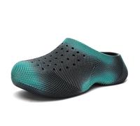 Bojiacha Men's Garden Clogs - Gradient Foam Slip-On Mules, Breathable Cushion Waterproof Beach Water Shoes Black