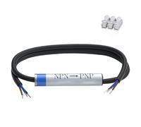 BOJKEON NPN to PNP Signal Converter Cable，6-30V DC, 360° Ring Indicator, Compatible with Fiber Optic Amplifiers, Proximity Switches, Photoelectric Sensors