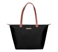 BOJLY Large Capacity Waterproof Tote Bag for Women - Foldable Reusable Shopping Bag for Travel, School & Work - Lightweight Packable Shoulder Bag, Black