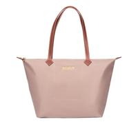 BOJLY Large Capacity Waterproof Tote Bag for Women - Foldable Reusable Shopping Bag for Travel, School & Work - Lightweight Packable Shoulder Bag (Peach Puff)