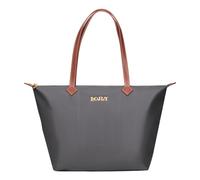 BOJLY Large Capacity Waterproof Tote Bag for Women - Foldable Reusable Shopping Bag for Travel, School & Work - Lightweight Packable Shoulder Bag (Grey)