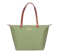 BOJLY Large Capacity Waterproof Tote Bag for Women - Foldable Reusable Shopping Bag for Travel, School & Work - Lightweight Packable Shoulder Bag (Avocado Green)