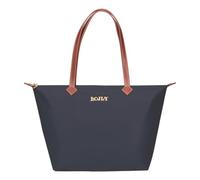 BOJLY Large Capacity Waterproof Tote Bag for Women - Foldable Reusable Shopping Bag for Travel, School & Work - Lightweight Packable Shoulder Bag (Navy Blue)
