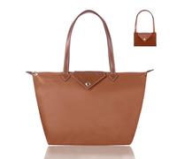 BOJLY Women Tote Bag,Stylish Waterproof Nylon Ladies Shoulder Bag, Folding Beach Travel Bag for Work,Shopping, Large, Russet, L, Tote