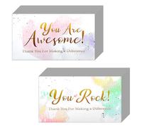 Bojueshaw 100pcs Colourful Appreciation Cards,You Are Awesome Card,Personalised Paper Appreciation for Employee Doctor Teacher