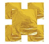 Bojueshaw 100pcs Foil Chocolate Wrappers,20x20cm Aluminum Candy Bar Wrapping Paper for Homemade Sweets,Baking & DIY Crafts(Gold)