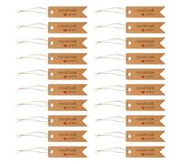 Bojueshaw 100pcs Handmade Gift Tags,Kraft Paper Love Labels,Thank You Cards with Twine,Vintage Labels for Crafts Valentines Tags(Brown)
