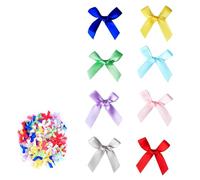 Bojueshaw 100pcs Mini Ribbon Bow,Small Multicolor Fabric Bows,Ribbon Bows Hair Accessories for Craft DIY Sewing Wedding Birthday Party