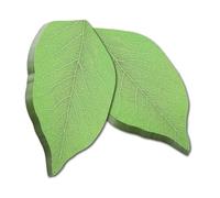 Bojueshaw 100pcs Natural Leaf-Shaped Sticky Notes,Removable Self-Stick Green Memo Sheets for DIY Decoration,School and Home Uses