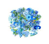 Bojueshaw 100pcs PET Flower Stickers,Self-Adhesive Floral Style Paper Stickers,Elegant Floral Stickers Set for Scrapbook Supplies,Craft,Card,Laptop(Style A)