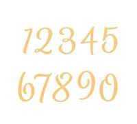 Bojueshaw 10pcs Acrylic Number Cake Toppers(0-9),Shiny Mirror Cake Decorations for Birthdays,Weddings,Baby Showers & Anniversaries(Gold)