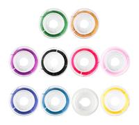 Bojueshaw 10pcs Elastic Cord,Stretchy String Cord,Beading Cords Threads,Thin String for Bracelet Making,String for DIY Bracelets,Crafts,Decorations(10 Colors)