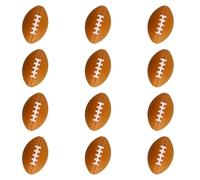 Bojueshaw 12 PCS Foam Sponge Stress Ball - Slow Rebound Squishy Toy for Stress Relief, Party Fidget Toy for Fun and Relaxation(Rugby)